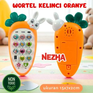 Mainan Bayi HP Baby Music Phone Puzzle Mobile Ponsel Musik Edukasi Baby Bilingual Bunyi Telepon Lucu
