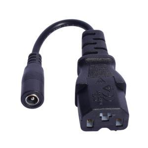 15cm Long 5.5x2.1mm Female Adapter Cord 22AWG Converter Wire with Multi Plug M16/12/C13 Output for Diverse Electronics