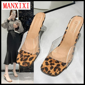 MANXIXI Brand Fashion High Heels 2.75 Inches Beautiful Leopard Pattern Sandals For Women (Size 34-42)