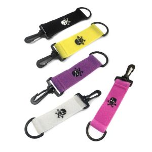 CLOTH Hanging Colourful Polyester Skull Pattern Double-sided With Carabiner Skull Magic Tape Cleaning Towel Golf Wiping Cloth Golf Cleaning Towel Golf Towel Carabiner