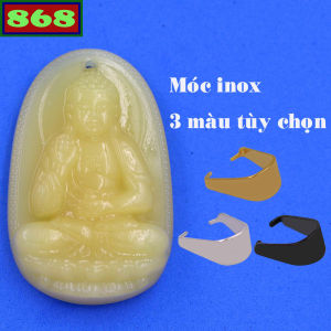Mặt phật A di đà thạch anh vàng 4.3 cm MVTAVO1