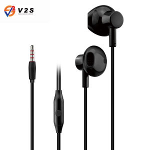 V2S VS016 Stereo In-Ear Sports Earphone 3.5mm Wired Deep Bass Game Music Headset with Mic