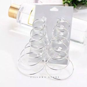 Anting Set 6 Ring Perhiasan fashion Wanita Fashion Korean Model Simple Elegan Termurah