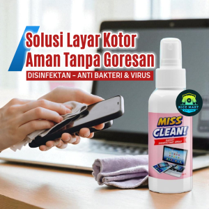 Miss Clean Disinfektan Spray Pembersih Layar Screen HP Monitor Tablet Kamera Kaca Mata Non Alkohol