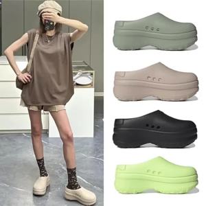 D-Brand EVA Mule Clogs Chef Shoes Non-Slip Wear-Resistant Sports Sandals Slip-On Height-Increasing Shoes For Men And Women Nurse Shoes For Women
