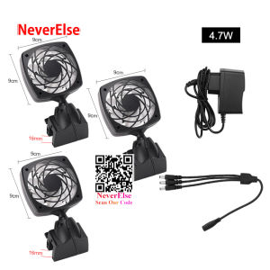 Aquarium Cooling Fan for Fishtank Marine aquarium cooler chiller Fishtank System Chiller Reduce Water Temperature 1/2/3/4 Fans Set Cooler Cooling fan for aquarium coral reef Low Power Consumption Chillers 360 Rotating Fan Cooler