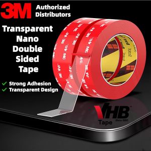 3M Original VHB Transparent Nano Double Sided Tape Heavy Duty Strong Adhesive Width: 0.6CM - 5CM