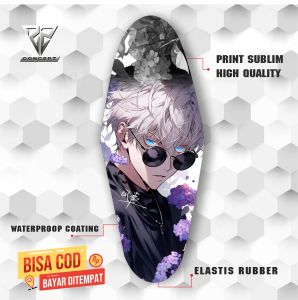 Sarung Cover Jok Full Printing Premium Pelindung Cover Bungkus Jok Motor Anti Air Anti Cakar Kucing Terlaris Motip Gozo Satorou