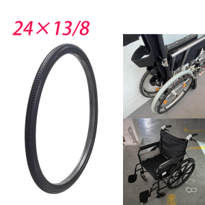 24x13/8 Wheelchair Solid Tire Wear-resistant and Non-slip Antipuncture Wheelchair Tire Replacement
