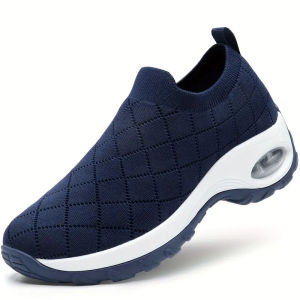 Best Sellers Women Korean Style Slip On Sport Sneakers Breathable Comfort Leisure Black Rubber Shoes For Women On Sale