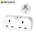 LENCENT UK to EU Euro European Plug Adapter with 1 Type C and 2 USB Ports, LENCENT 2 Way Grounded Travel Adapter for Spain Germany France Portugal Greece Russia Netherlands Turkey and more(Type E/F). 