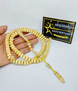tasbih kayu kemuning butiran pipi