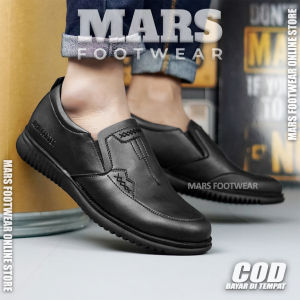 MARS Nicolo Sepatu Slip-on Formal Loafers Kantor Pria Hitam