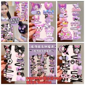 14Pcs Girls Lovely Kuromi Cartoon BB Clips Set - Non-slip Hair Clips for Side Bangs