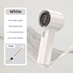 S001 Portable mini fan 100 level Electric Fan Rechargeable Intelligent digital display Turbo Handheld brushless turbine
