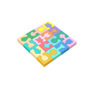 Colorful Geometric Shape Matching Blocks 16 Pieces Kids Wooden Puzzles Assembled Building Blocks Educational Toys 形狀配對