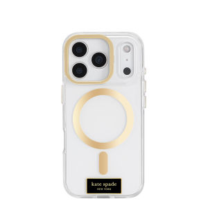Kate Spade New York iPhone 17 Pro/Pro Max Metallic Gold Icon Stand MagSafe Compatible Case