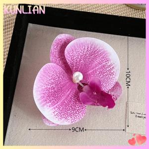 [KUNLIAN] Fashion Orchid Hair Clip Sweet Seaside Vacation Bangs Hair Clip Hair Accessories For Women Girls Flower Shaped Headwear
