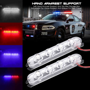 Bostar 2Pcs 12V Strobe Police Light 4 LED Car Truck Motorcycle Flashing Emergency Warning Rear Tail Brake Stop Led Lights Lamp
