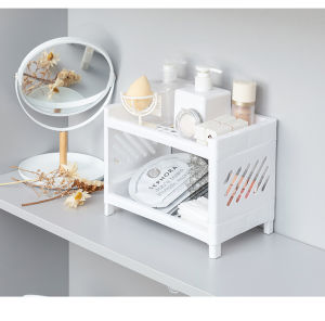 Desktop Double Shelf Kitchen Bathroom Storage Box Makeup Storage Box Minimalist Storage Boxes