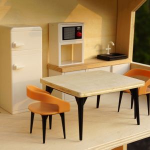 NOBLELYN Multistyles Refrigerators Cabinets Furniture Mini WoodPlastic Cottage Dollhouse Kitchen Refrigerator  Housewares Toys