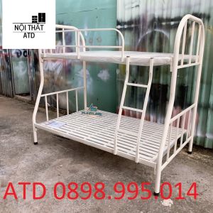 Giường đôi 2 tầng cho người lớn- giường tầng sắt giá rẻ 1m8 1m6 1m4 1m2 1m 80cm dài 2m lắp ráp đơn giản.