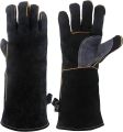 Extreme Heat & Fire Resistant Gloves Leather with Kevlar Stitching,Mitts Perfect for Fireplace, Stove, Oven, Grill, Welding, BBQ, Mig, Pot Holder, Animal Handling. 