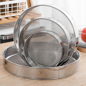 3pcs set stainless steel multi purpose food strainerflour sieve(15cm,20cm,25cm)