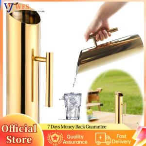 【Flagship】 1.5/2L Modern Drinks Pitcher with Handle Stainless Steel Cocktail Pot Large Capacity Red Wine Divider Container for Juice Coffee Wine