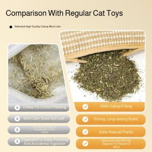 Cat Toys Catnip Pillow Stitched Toys Teeth Sharpening Sturdy And Playful 猫玩具 猫枕头 磨牙宠物玩具