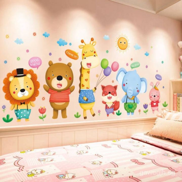 Kids Newest cute cartoon animals tree house baby Wall Décor children  bedroom room decor wall stickers removable kids nursery decal sticker