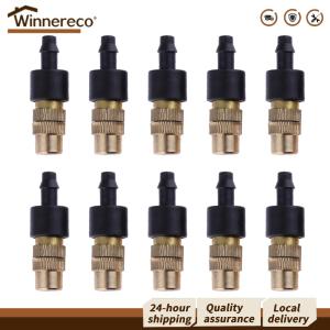【Winnereco】 หัวสปริงเกลอร์สำหรับสวน 10 ชิ้น พร้อมข้อต่อทองเหลือง ปรับระดับการฉีดน้ำได้ดีเยี่ยม เหมาะสำหรับรดน้ำสนามและสวน