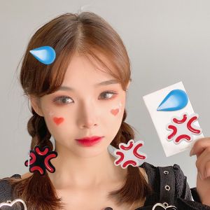 Sweat Drop Emoji Speecless Angry Symbol Hair Pin Hair Clip 无语发夹可爱恶搞小红书同款