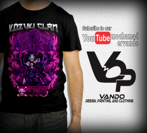 KAOS T-SHIRT ANIME ONE PIECE KOZUKI ODEN | HITAM | ONE PIECE SERIES