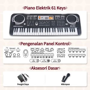 Piano Elektrik Keybords Pemula/61 keys Organ Elektronik Anak/Organ Elektronik Siswa 61 Keys Piano