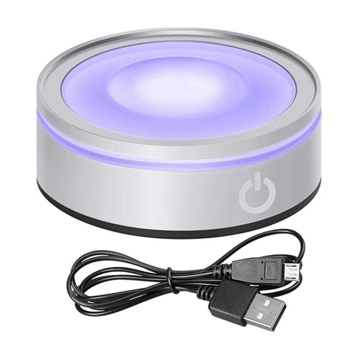 LED Light Base with Sensitive Touch Round Colorful Stand Display for 3D ...