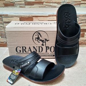 Promo Ramadhan Sandal Pria Classic Grand Polo Selop B2 Kulit Sintetis GL 02