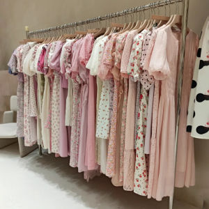 Korean version of the new fashion style womens summer long dress best-selling puff sleeve dress