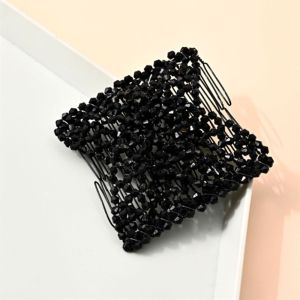 SSVFED Easy Hair Accessories Stretchy Double Hair Comb Hair Combs Clips Elasticity Magic Beads