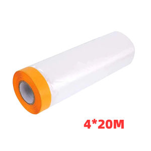 (20meter)Film Sampul Furniture Protect Cover Plastic Tape Film With Plastik Adsorpsi elektrostatik Serbaguna