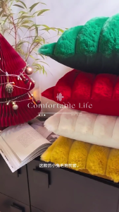 Textured Pillow Case Craft From Rabbit Imitation Hair Suitable for Multiple Room Decoration