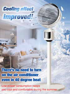 【ultra-quiet/rapid cooling】Ultra-quiet floor-standing energy-saving circulation fan/ Stand Fan 360° cool air circulation