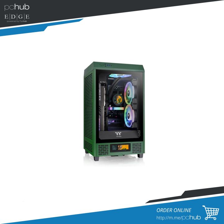 Tt Racing Mesh Thermaltake TT The Tower 200 Racing Green Mesh, ITX, 2x140mm, USB3 1C ...