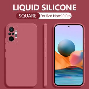 Phone Case For Xiaomi Redmi Note 10 5G 4G 10 Pro 10s Redmi10 Casing Square Liquid Silicone Note10 Note10s Note10Pro TPU Soft ShockProof back Cover