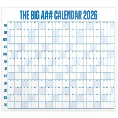 2026 Wall Calendar Extra Large Size Full Year Premium Quality Home Office School Planning Organizer 超大号2026全年日历表