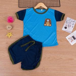 Setelan Anak Kaos Anak Retro Set Tricolour | Setelan Anak Katun 1-5 Thn / Playset / Basic Tee Hotpants