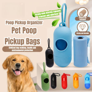 Portable Pet Waste Bag Biodegradable Dog Poop Bag Easy Use Leak Proof Foldable Design Pet Clean Up Tool Dogs Cats