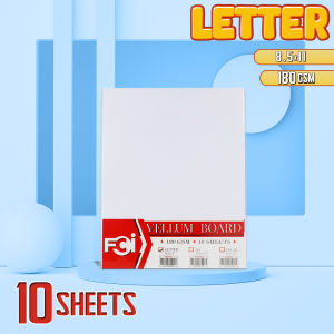 FCI & Diamond Vellum Board Paper – 10 Sheets Pack Thick Smooth & Durable Multi-Purpose Vellum Board for Printing and Arts & Crafts