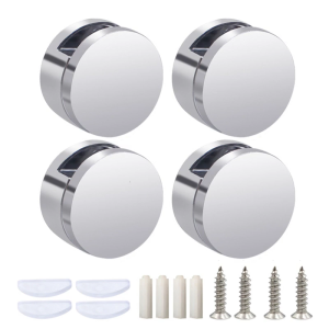 4Pieces Wall Mounted Mirror Holders Sturdy Zinc Alloy Clip for Secure and Easy Installation on Various Surfaces
