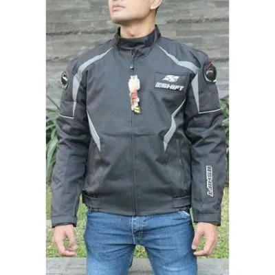 Nimatumotoshopp Jaket motor big size 2XL 3XL 4XL 5XL brutal shift jumbo besar bikers safety contin tebal jaket pria murah safety waterproof anti air anti angin kuat keren harian pria club motor